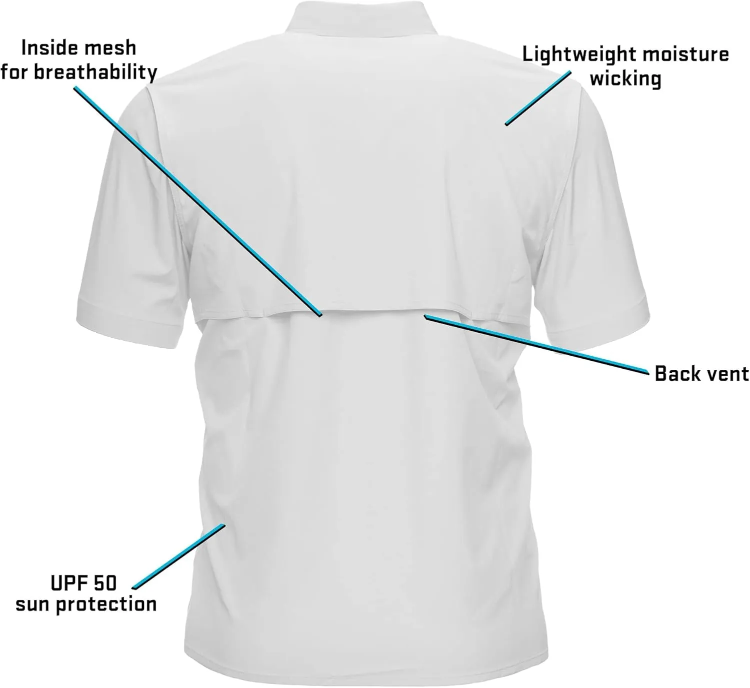 Whitewater Lightweight Moisture Wicking Short Sleeve Shirt with UPF 50