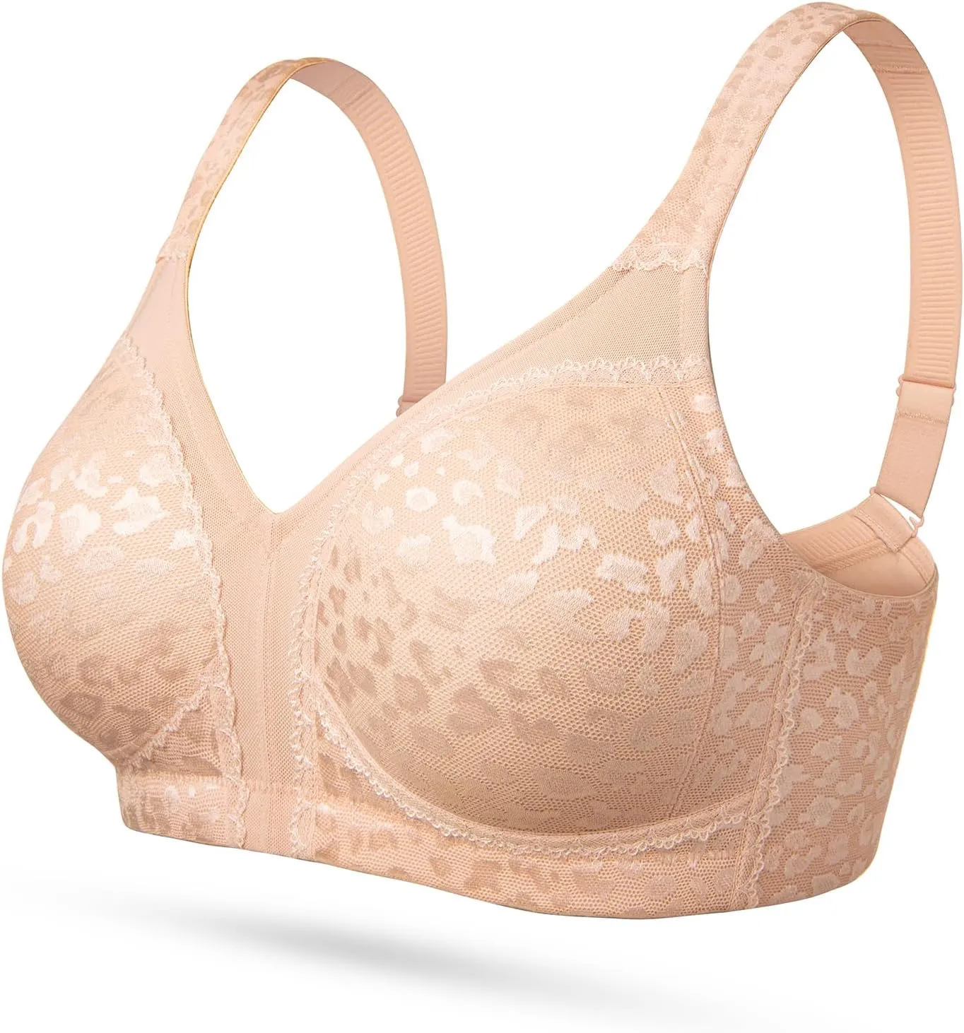 Wingslove Women's Wireless Minimizer Bra Plus Size Non-Padded Soft Full Figure Bra