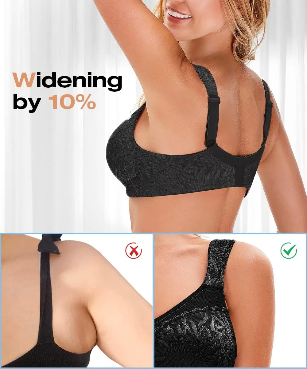 Wingslove Women's Wireless Minimizer Bra Plus Size Non-Padded Soft Full Figure Bra