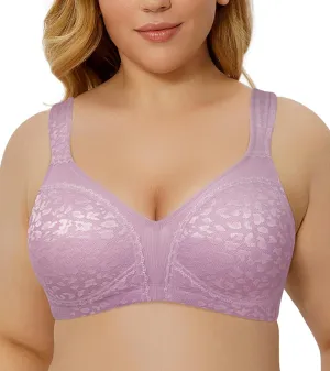 Wingslove Women's Wireless Minimizer Bra Plus Size Non-Padded Soft Full Figure Bra
