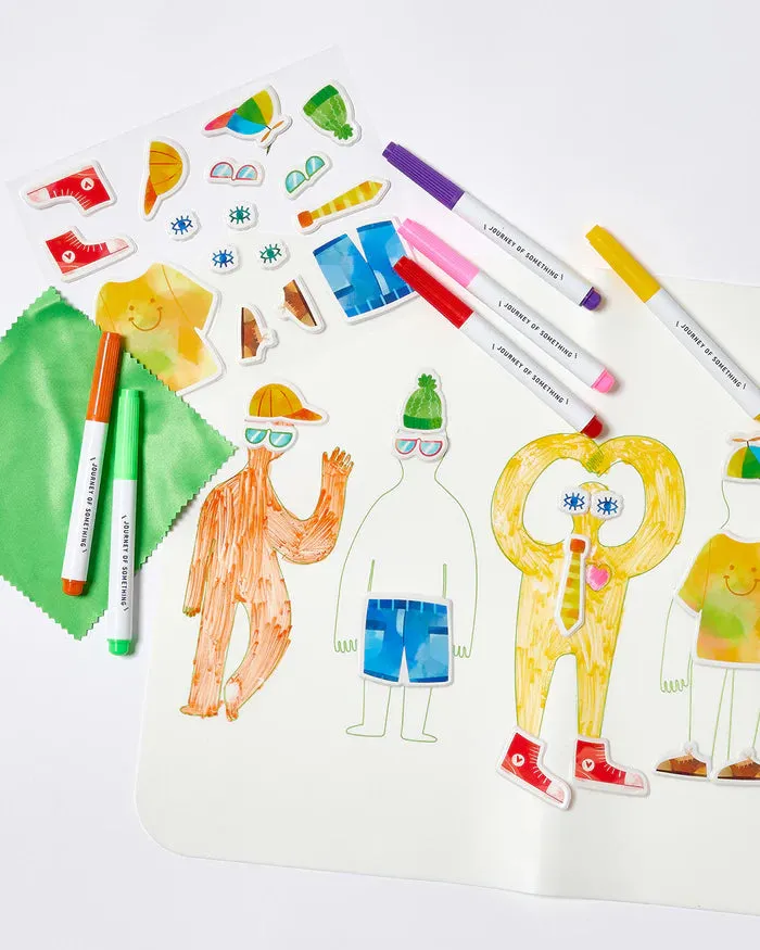 Wipeable Silicone Colouring Mat - Friends
