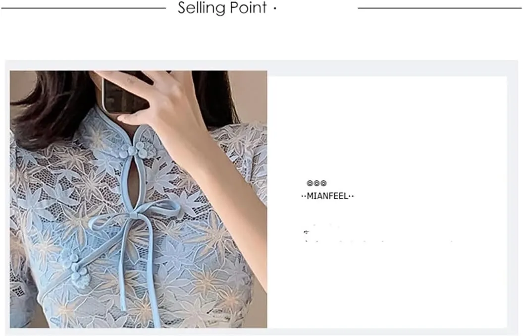 Women Chinese Qipao Improves Retro Dress And Shorts Two Piece Set