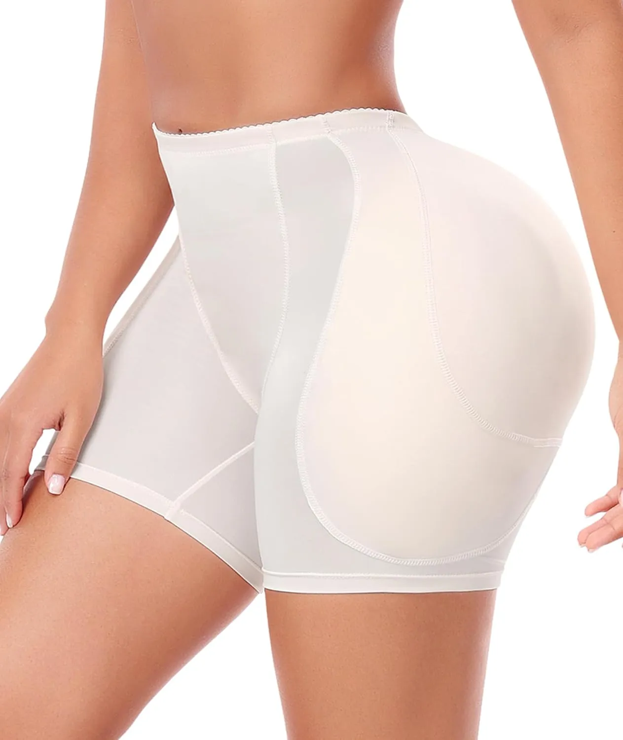 Women Hip Padded Shapewear Booty Lifter Butt Enhancer Removable 4 Thicker Pads Control Panty for Bigger Butt