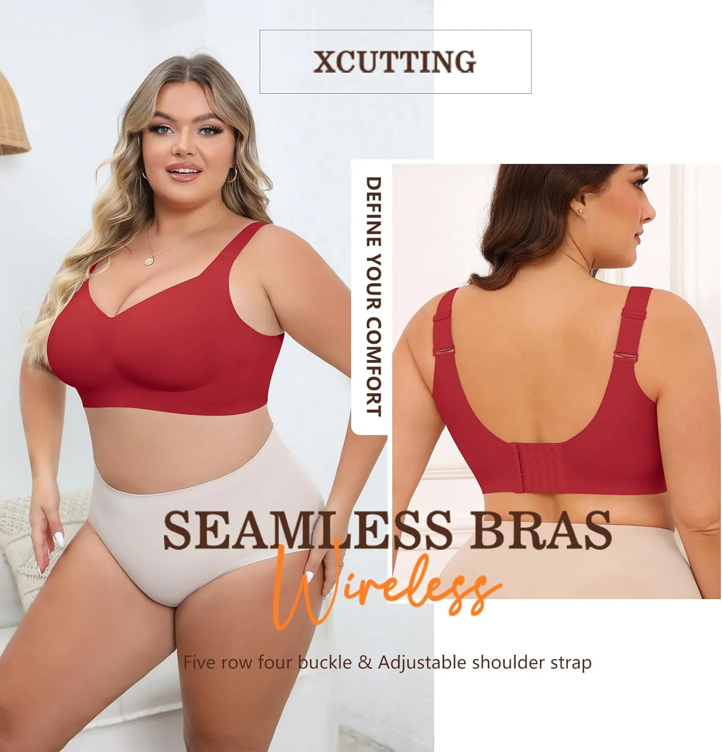 Women Wirefree Bras for Women Full Coverage No Underwire Everyday Bras Comfortable Wireless Padded Bras