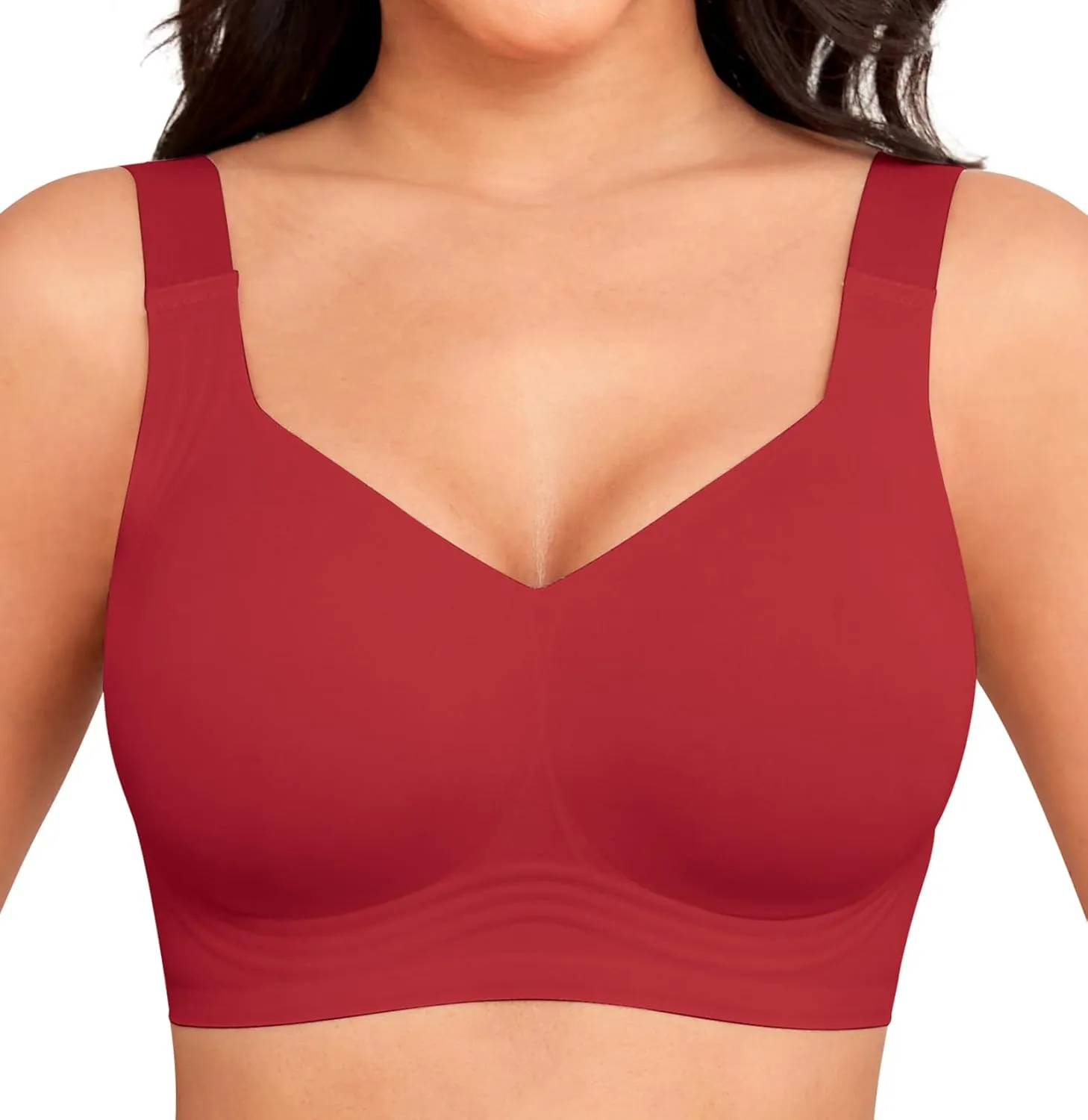 Women Wirefree Bras for Women Full Coverage No Underwire Everyday Bras Comfortable Wireless Padded Bras