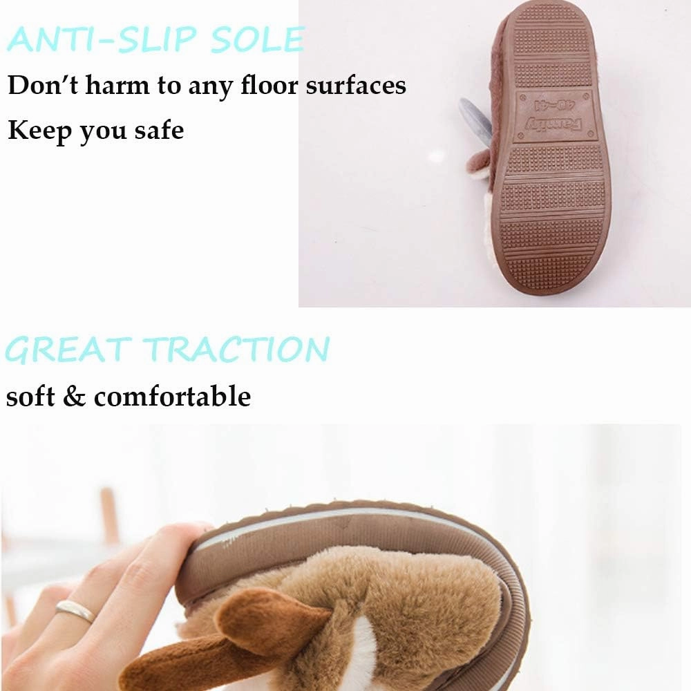 Women's Cute Teddy Animal Slippers House Slippers Warm Memory Foam Cotton Cozy Soft Fleece Plush Home Slippers Indoor Outdoor