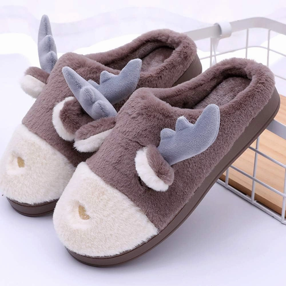 Women's Cute Teddy Animal Slippers House Slippers Warm Memory Foam Cotton Cozy Soft Fleece Plush Home Slippers Indoor Outdoor