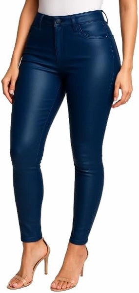 Women’s High-Waist PU Leather Leggings – Stretchy Faux Leather Pants for Club, Casual, or Night Out