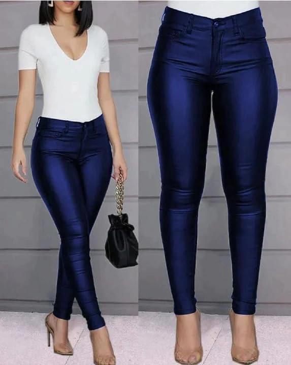 Women’s High-Waist PU Leather Leggings – Stretchy Faux Leather Pants for Club, Casual, or Night Out