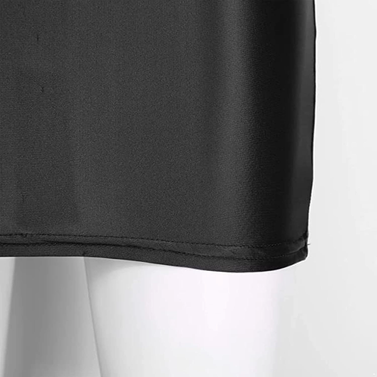 Women's Oil Shiny Smooth Pencil Mini Skirts Silky Stretchy Slim Stockings Bodycon Skirts Set