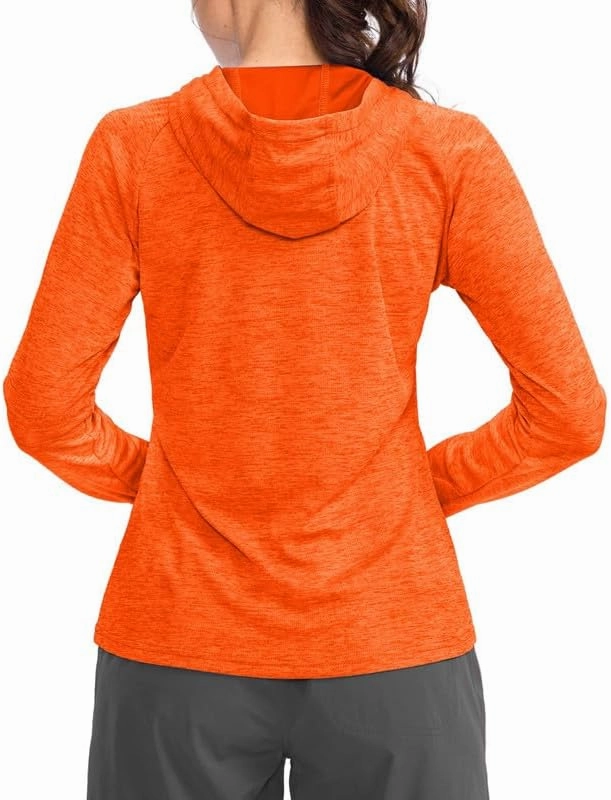 Women's UPF 50  Sun Protection Shirt Long Sleeve Lightweight Hoodie UV Shirts for Women Hiking Fishing Outdoor