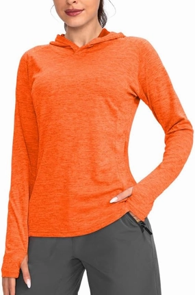 Women's UPF 50  Sun Protection Shirt Long Sleeve Lightweight Hoodie UV Shirts for Women Hiking Fishing Outdoor