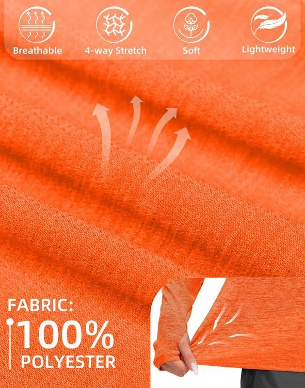 Women's UPF 50  Sun Protection Shirt Long Sleeve Lightweight Hoodie UV Shirts for Women Hiking Fishing Outdoor