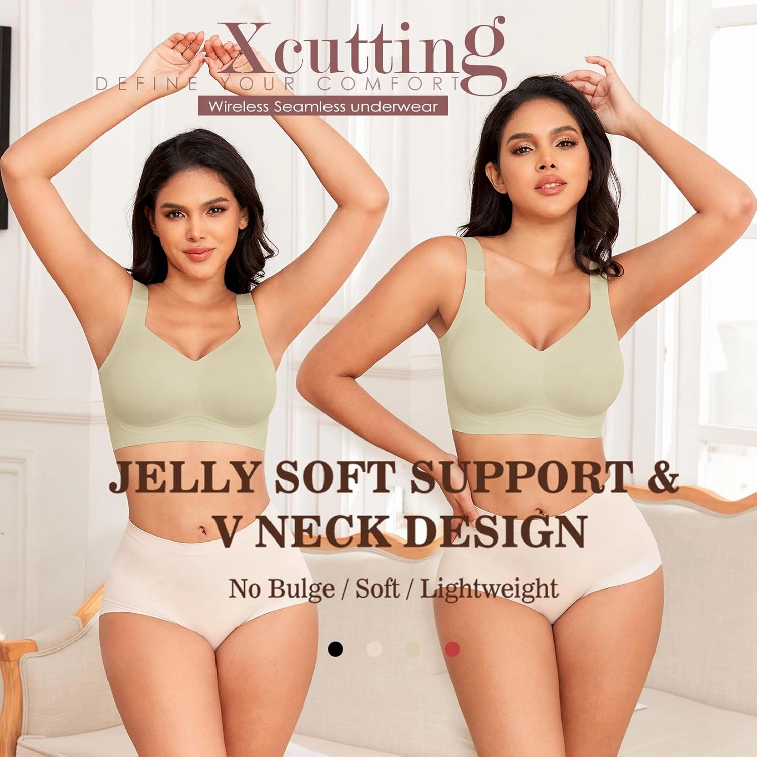 Women Wirefree Bras for Women Full Coverage No Underwire Everyday Bras Comfortable Wireless Padded Bras