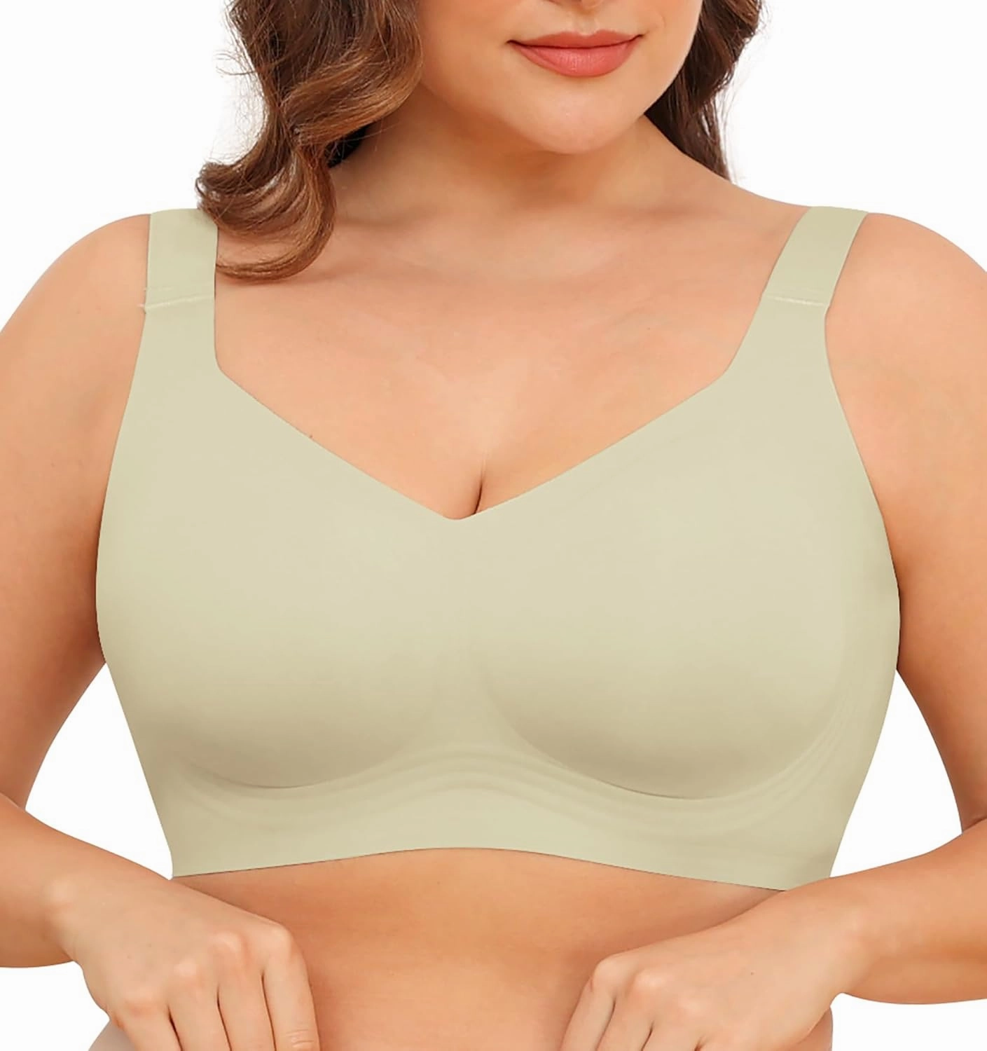 Women Wirefree Bras for Women Full Coverage No Underwire Everyday Bras Comfortable Wireless Padded Bras