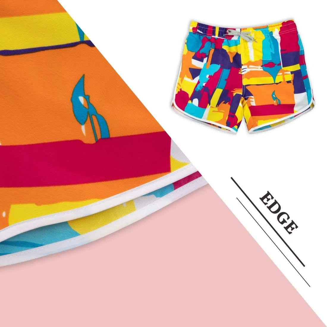 Womens Board Shorts Beach Quick Dry Fabric Swim Slim Trunks Ocean Travel Sports