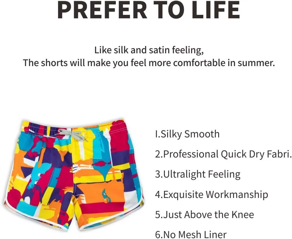 Womens Board Shorts Beach Quick Dry Fabric Swim Slim Trunks Ocean Travel Sports