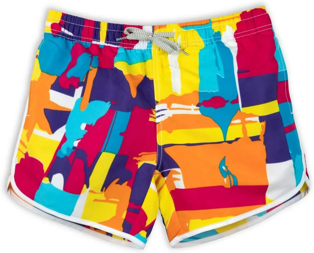 Womens Board Shorts Beach Quick Dry Fabric Swim Slim Trunks Ocean Travel Sports