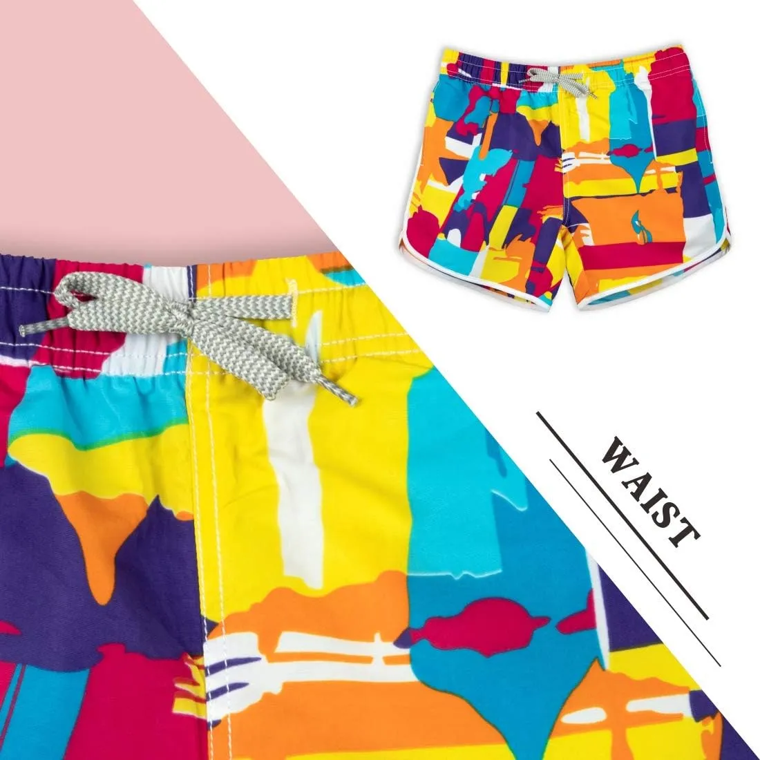 Womens Board Shorts Beach Quick Dry Fabric Swim Slim Trunks Ocean Travel Sports