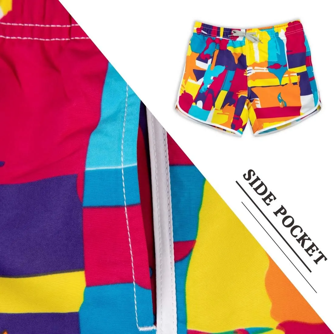 Womens Board Shorts Beach Quick Dry Fabric Swim Slim Trunks Ocean Travel Sports