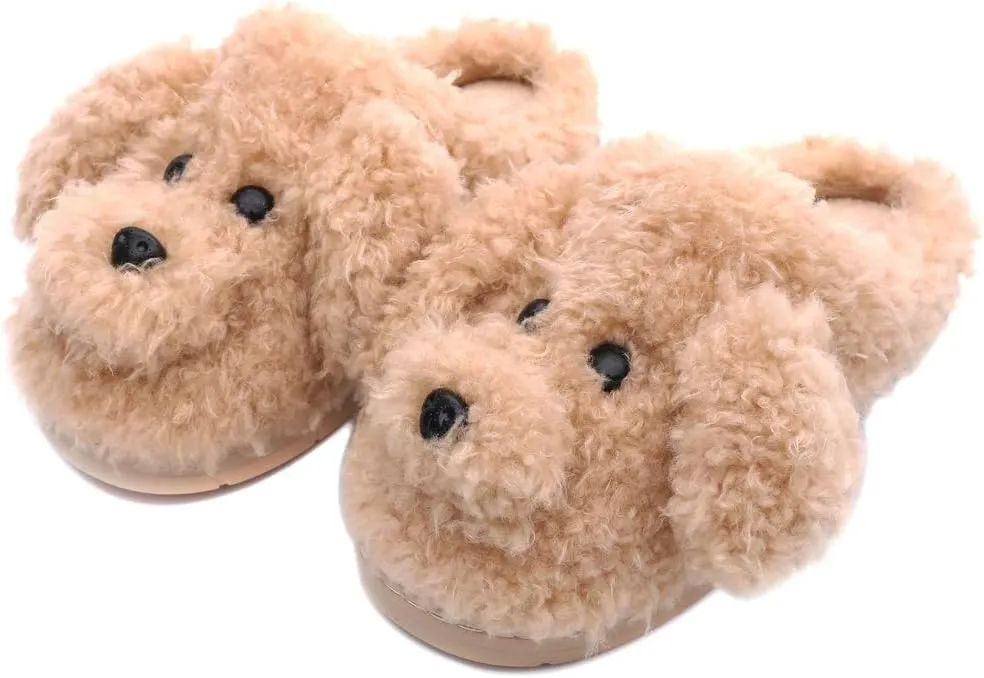Women's Cute Teddy Animal Slippers House Slippers Warm Memory Foam Cotton Cozy Soft Fleece Plush Home Slippers Indoor Outdoor