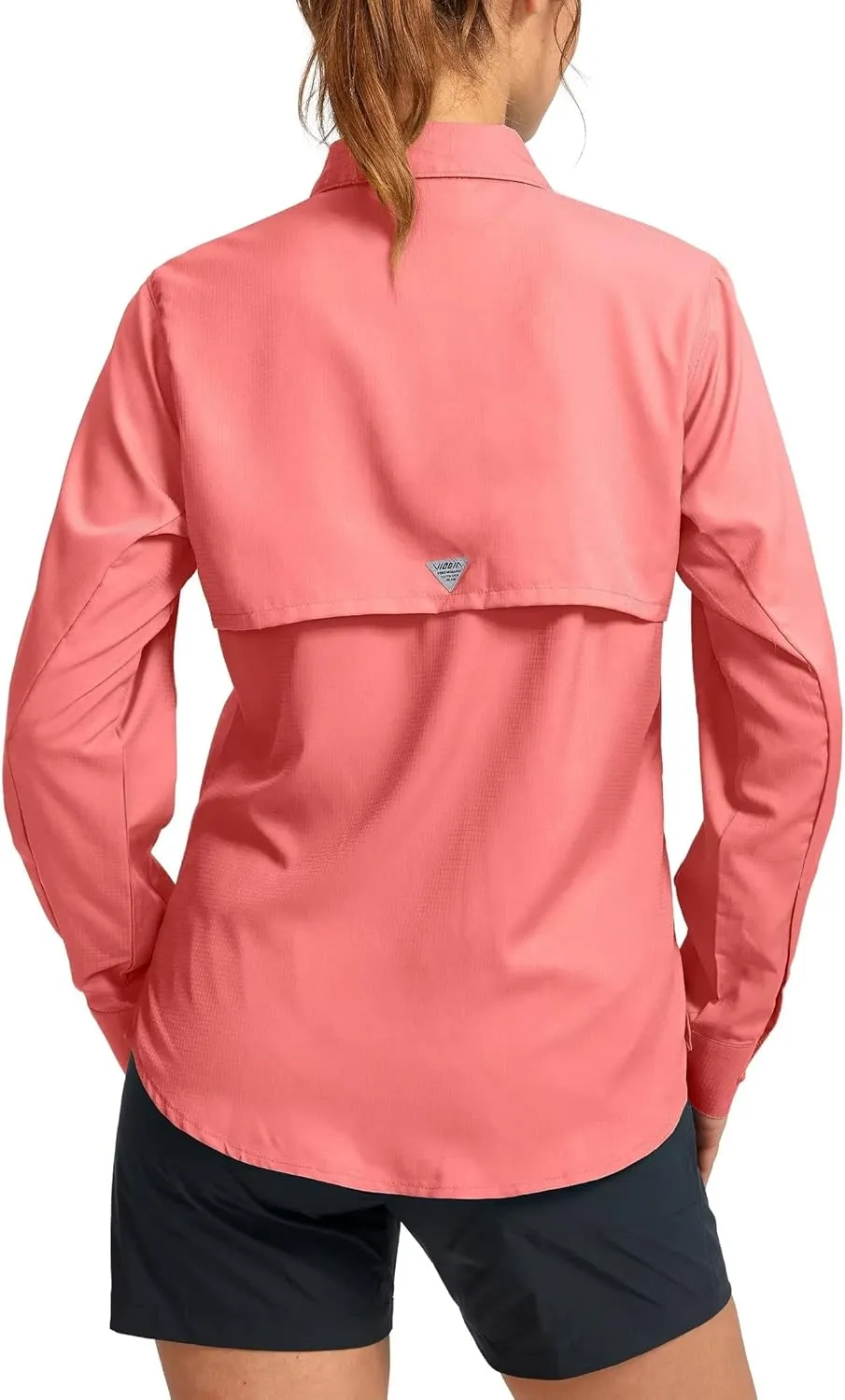 Womens Sun Protection Fishing Shirt with Zipper Pockets Lightweight SPF Long Sleeve Shirts for Hiking Safari