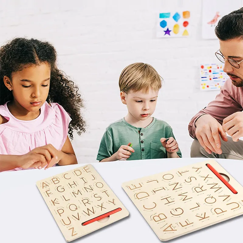 Wood Letter Practicing Board