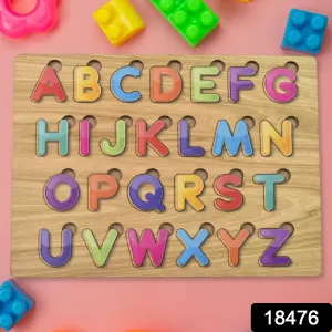 Wooden Puzzle Board Abc Letters Shapes Educational Learning Toys (1 Set)