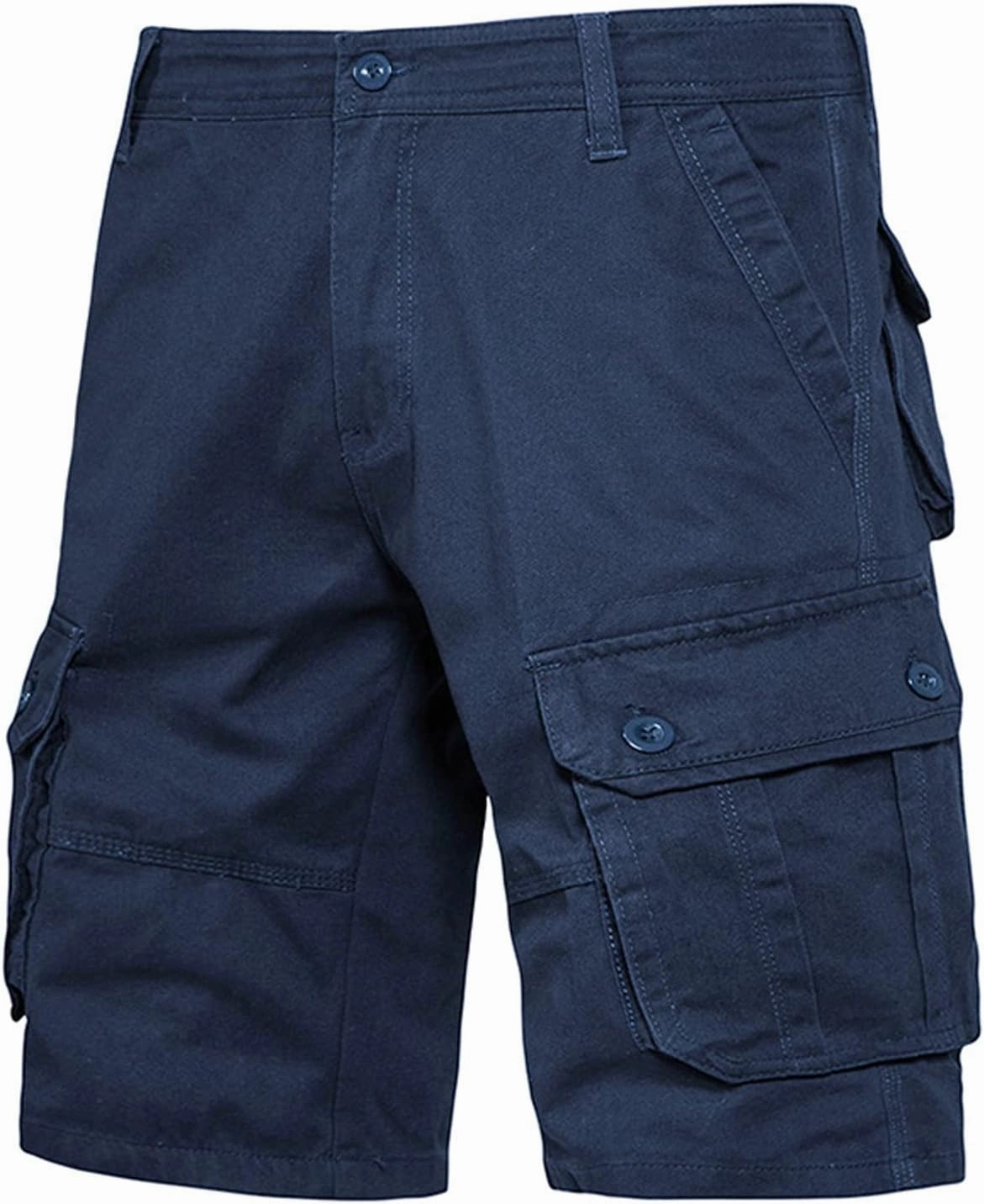 Workout Shorts Men 2023 Causal Flat-Front Khakis Cargo Shorts with Pockets Slim Fit Buckle Zipper Utility Shorts