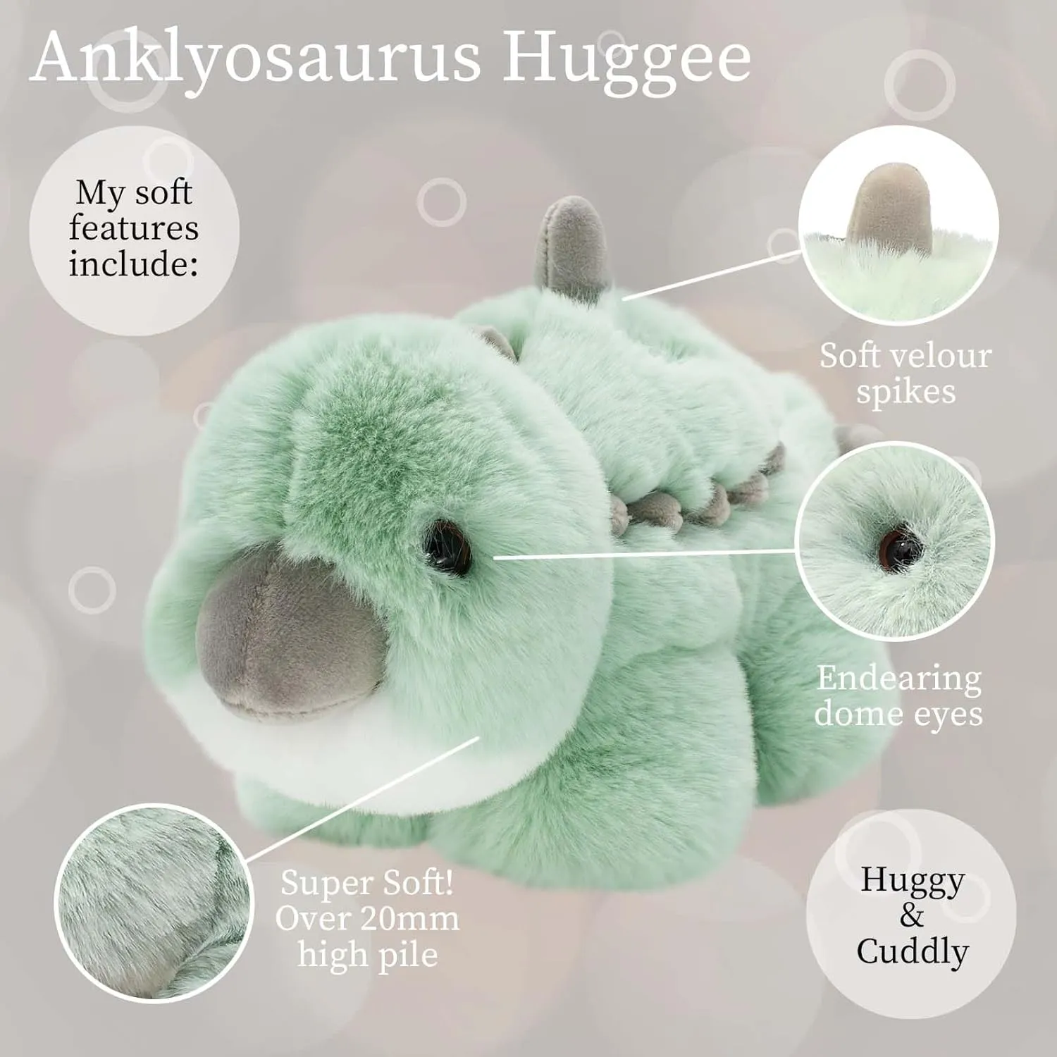 World’s Softest Small Baby Ankylosaurus Stuffed Animal for Baby, Toddler, Kids- Dinosaur Toy- Soft, Huggable Stuffed Ankylosaurus- Adorable Toy Made from Kid-Friendly, Quality Materials