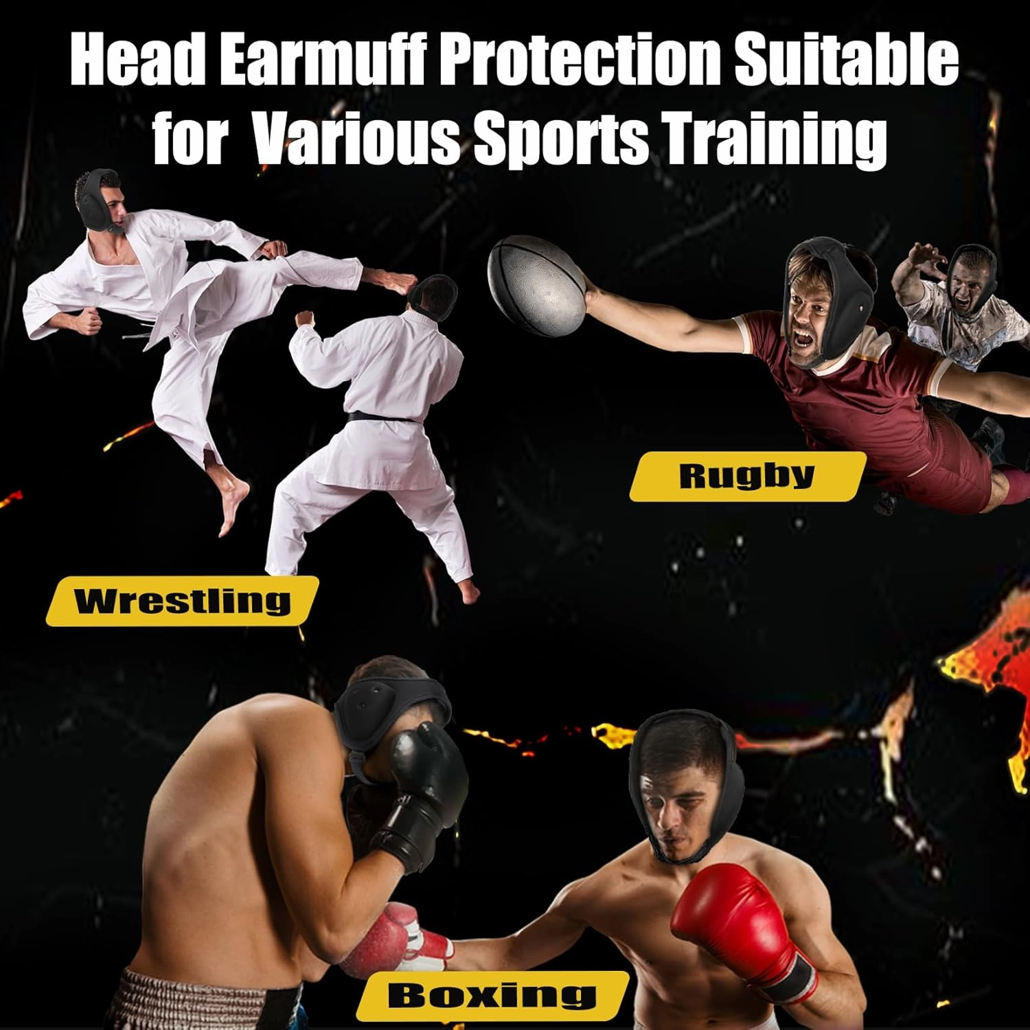 Wrestling Headgear, New Upgraded Thickened Wrestling Headgear Youth Wrestling Mat Reinforced Stitching, Wrestling Gear Kids Wrestling Head Gear for Men Prevents Cauliflower Ears-Blue