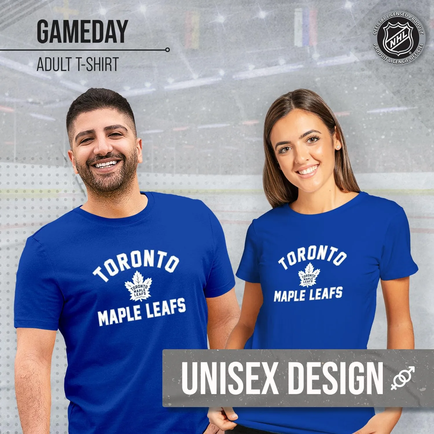 Wright & Ditson NHL Adult Game Day T-Shirt - 100% Cotton - Tagless Hockey Tee - Short Sleeve - Comfortable and Lightweight