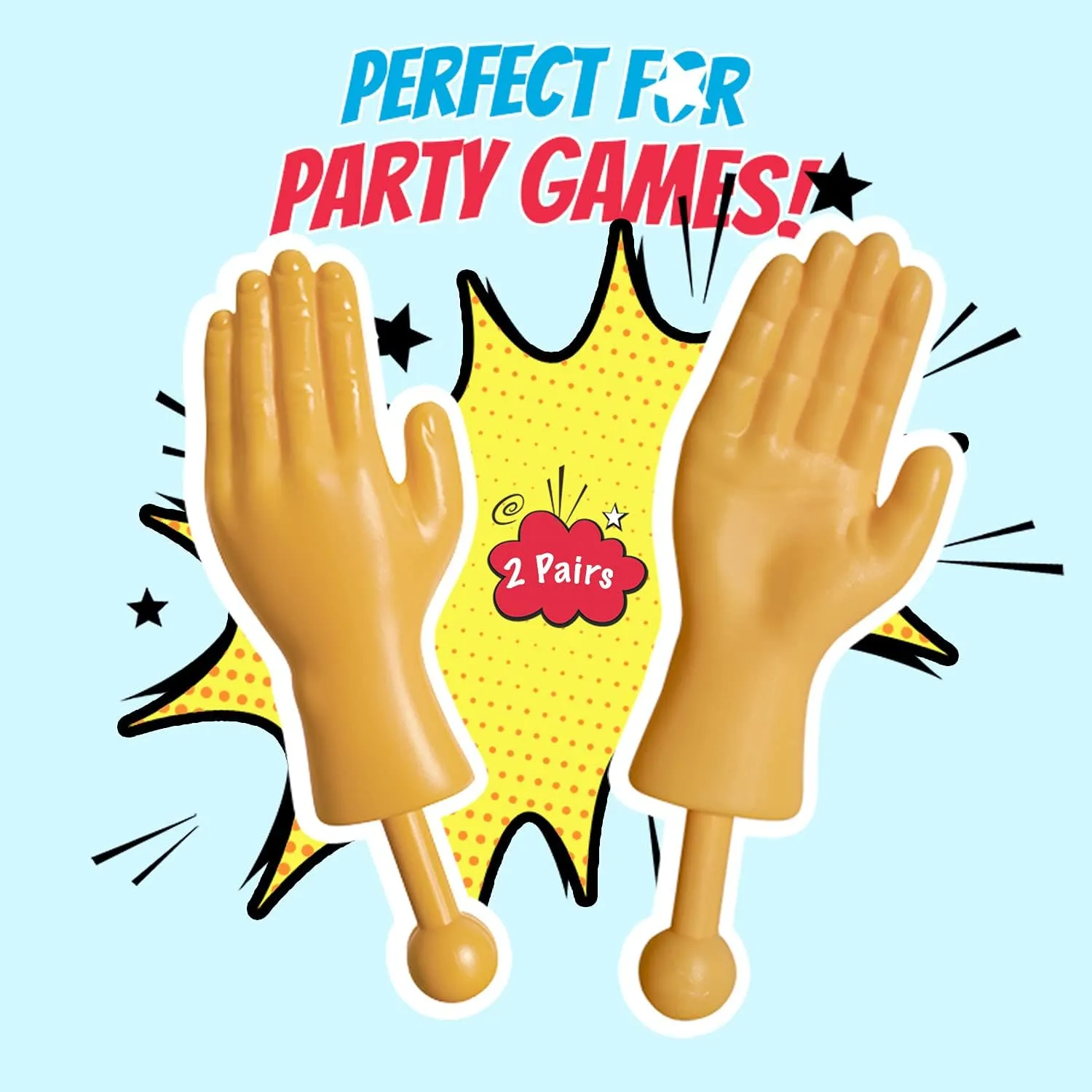 wunderlin Original Tiny Hands - Create Big Laughs, TikTok Famous, Fun for Friends & Family! 6.25 Inch Long (Two Pair)