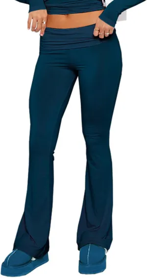 Xixiuly Women Casual Skinny Leggings Flare Bell Bottom Bootcut Low Waist Yoga Pants Palazzo Long Trousers Jogger Sweatpants