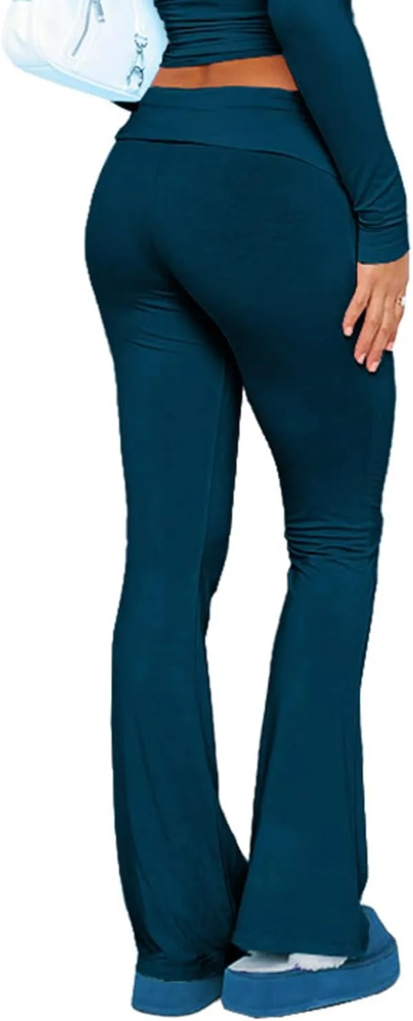 Xixiuly Women Casual Skinny Leggings Flare Bell Bottom Bootcut Low Waist Yoga Pants Palazzo Long Trousers Jogger Sweatpants