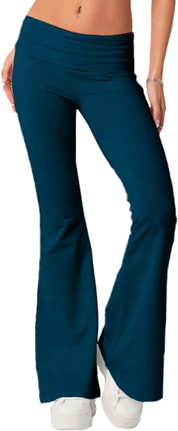 Xixiuly Women Casual Skinny Leggings Flare Bell Bottom Bootcut Low Waist Yoga Pants Palazzo Long Trousers Jogger Sweatpants