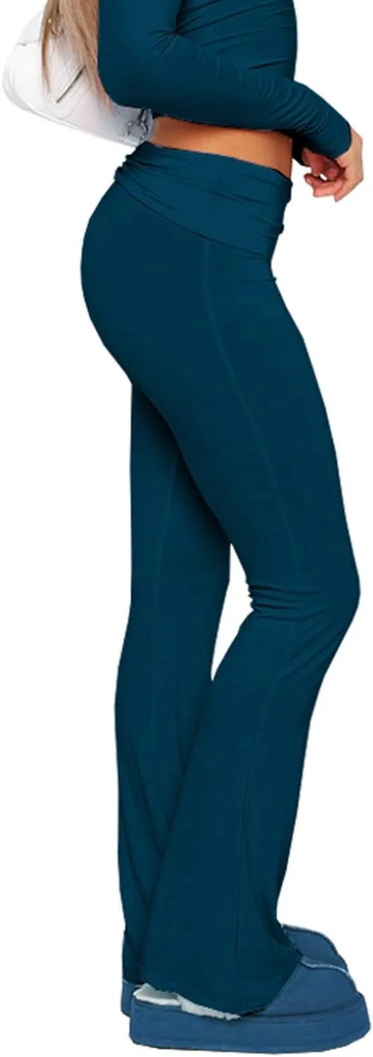 Xixiuly Women Casual Skinny Leggings Flare Bell Bottom Bootcut Low Waist Yoga Pants Palazzo Long Trousers Jogger Sweatpants