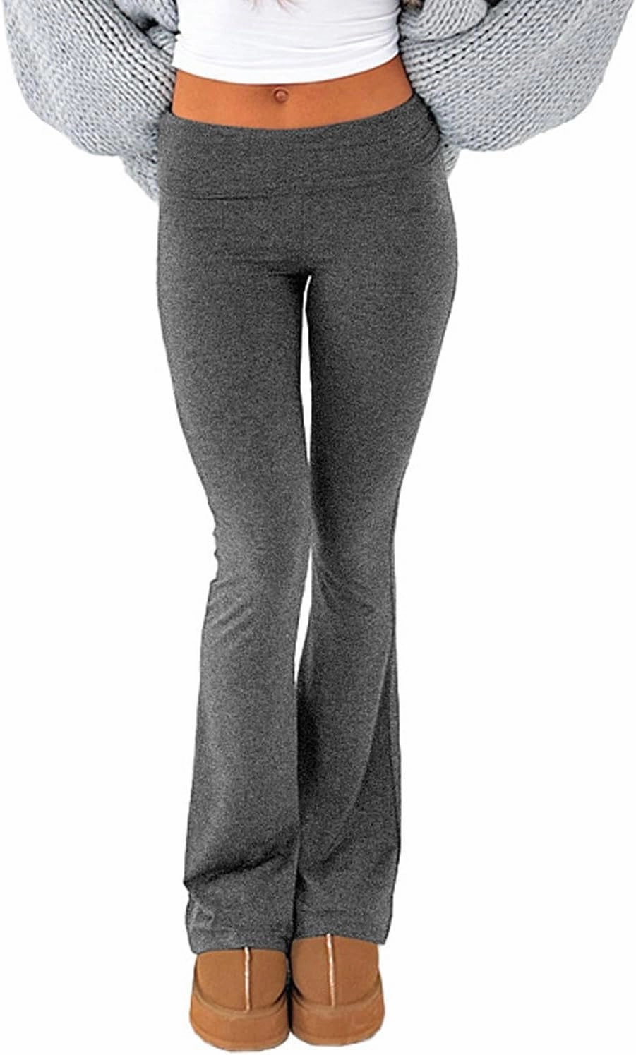 Xixiuly Women Casual Skinny Leggings Flare Bell Bottom Bootcut Low Waist Yoga Pants Palazzo Long Trousers Jogger Sweatpants