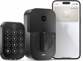 Yale Assure Lock 2 Plus Apple Home Keys, Black Keyless Entry Door Lock with Keypad for Code Entry Lock and Auto-Unlock (No Wi-Fi) Remote Access Requires Apple Home Hub via HomeKit, ‎YRD450-N-BLE-BSP