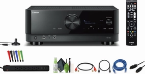 Yamaha RX-V6A 7.2-Channel Surround Sound Network AV Receiver with MusicCast Built-in Wi-Fi and Bluetooth Streaming Home Theater System Bundle with Accessories