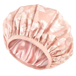 Yanibest Shower Cap for Women - Hair Satin Bonnet Shower Cap for Women Waterproof Extra Large Double Layer Reusable Adjustable for Braids Long Hair