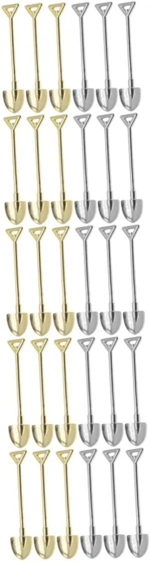 Yardwe 5sets Mini Shovel Set Metal Garden Tools Doll Repair Fairy Garden Decor Children's 6pcs*5