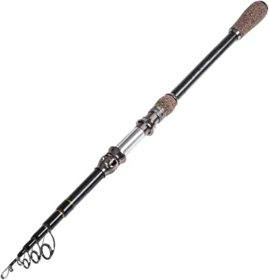 YARNOW 1.8M Telescopic Fishing Rod Portable Sea Gear for Freshwater Saltwater Fishing Ergonomic Handle Tangle Design Compact Lightweight Fishing Tool for