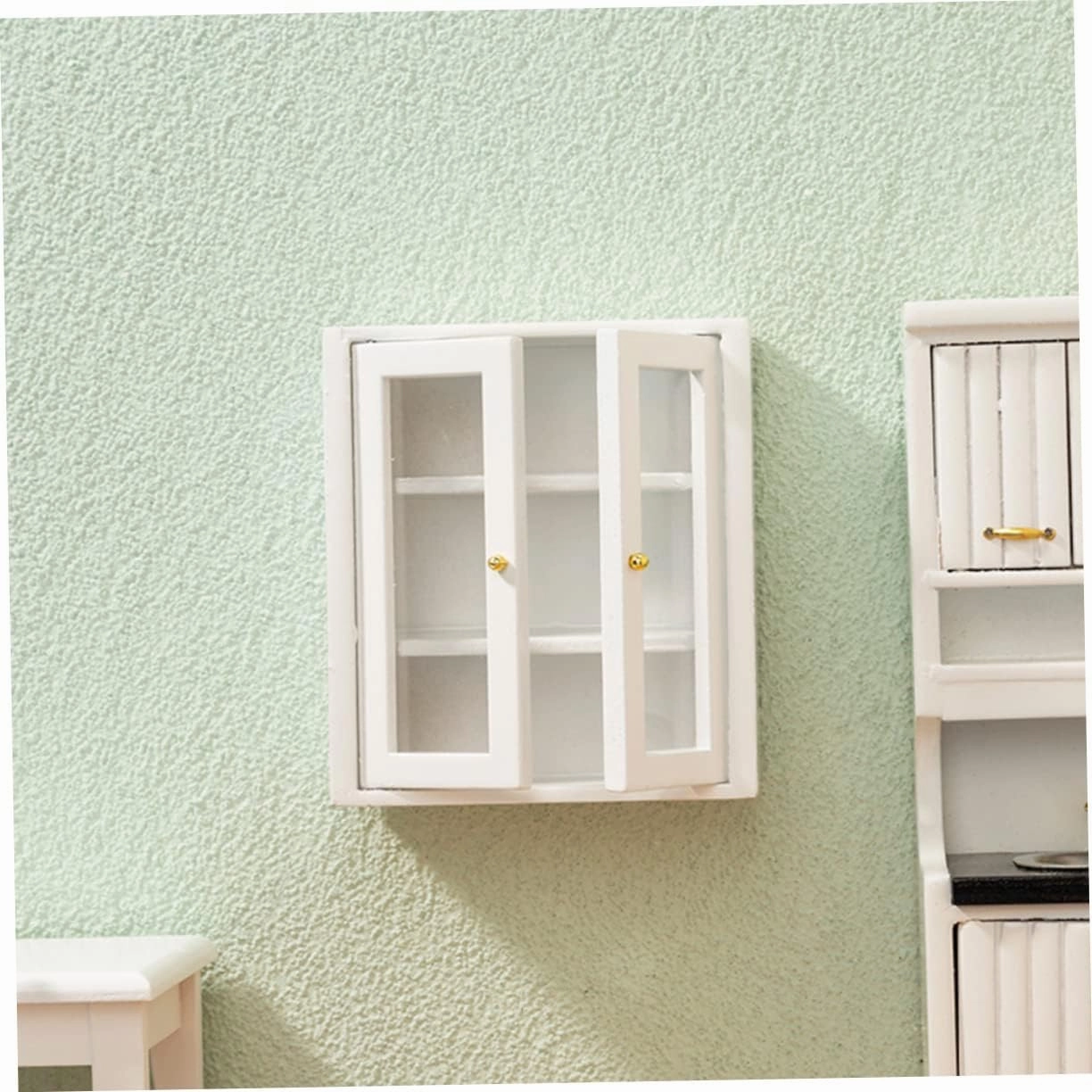 YARNOW 3pcs Dollhouse Furniture Micro Landscape Ornament Hanging Bathroom Cupboard for Mini House Decoration and Play