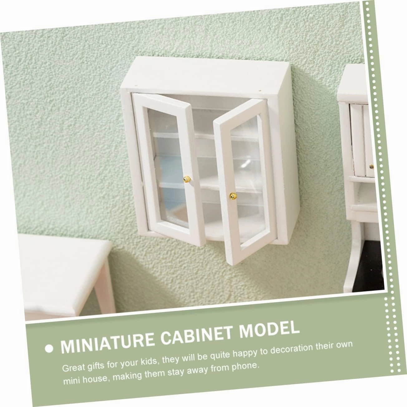 YARNOW 3pcs Dollhouse Furniture Micro Landscape Ornament Hanging Bathroom Cupboard for Mini House Decoration and Play
