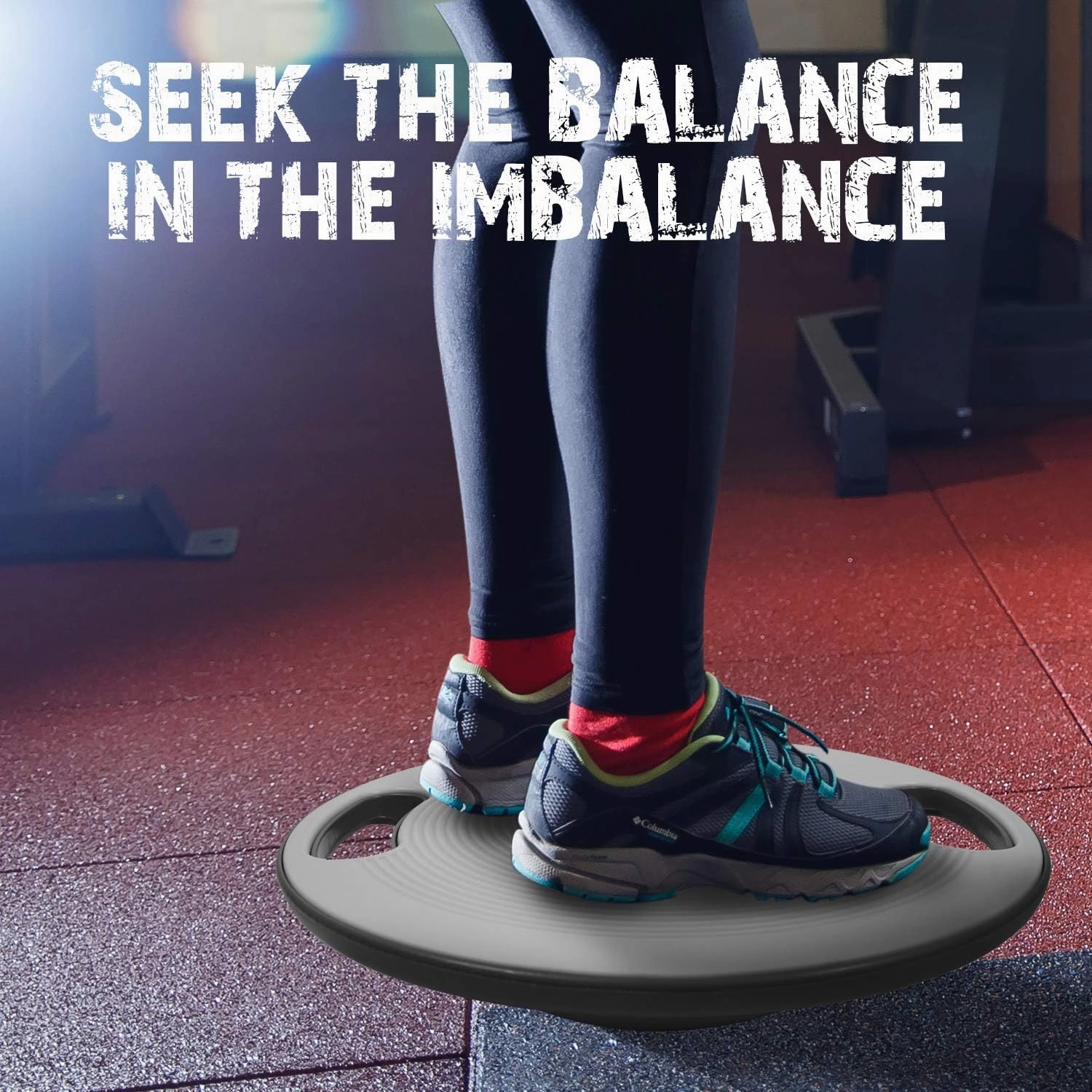 Yes4All Upgraded Wobble Balance Board, 16.34" TPE Non-slip, Stability Board for Home Gym, Standing Desk & Physical Therapy