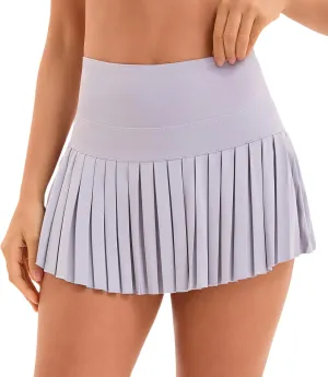 Yknktstc Women Tennis Skirt with Pocket Pleated Golf Skort Active Workout Running Athletic Shorts