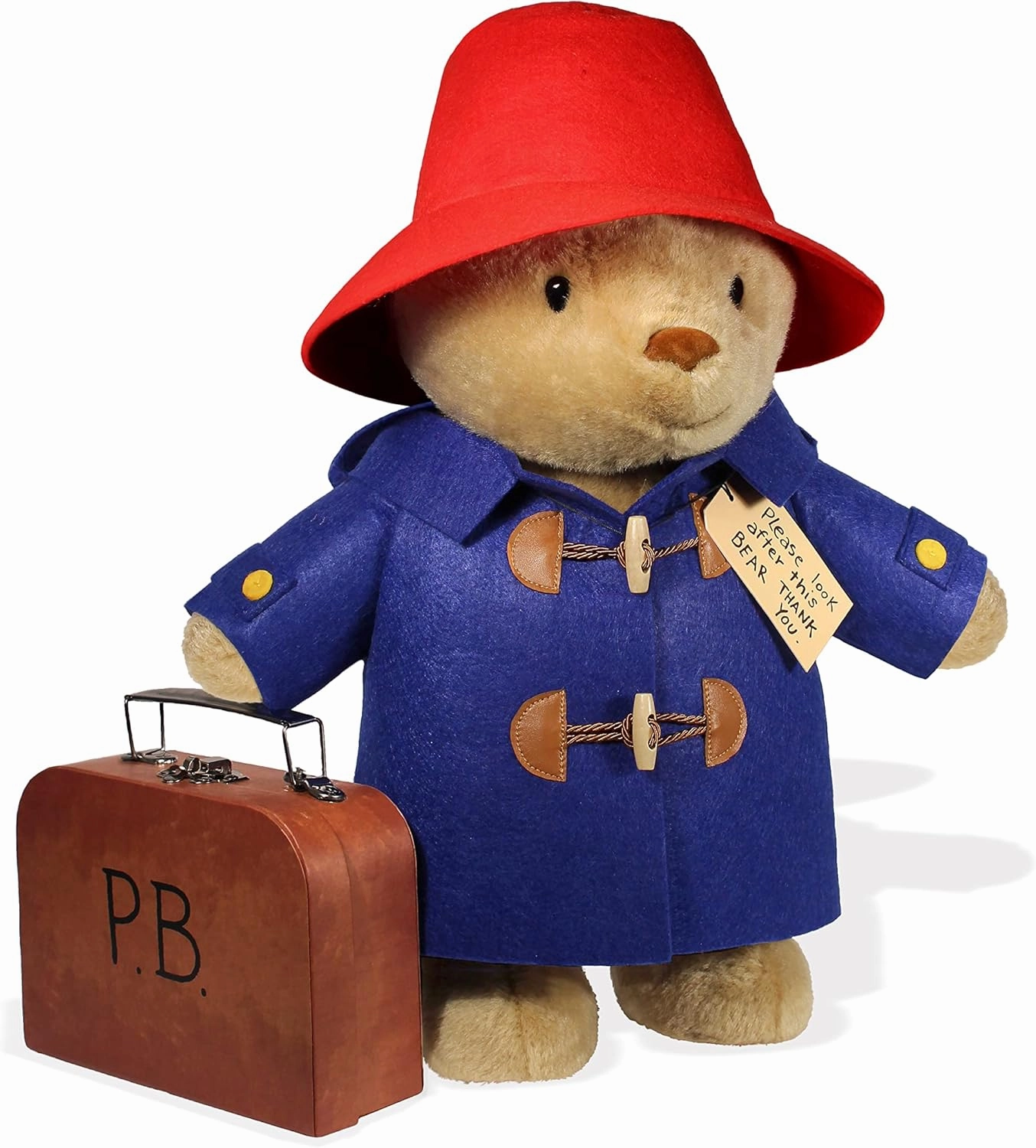 YOTTOY Paddington Bear Collection | Classic Paddington Bear Stuffed Animal Plush Toy w/ Suitcase - 16”H