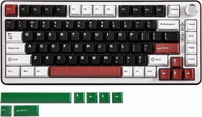 YUNZII B75 PRO Wireless Mechanical Keyboard,75% Layout with Knob,Hot Swap Gasket Custom Structure,Creamy Pre-lubed Switches,RGB Backlit,Bluetooth/Type-C/2.4G for Win/Mac(Milk Switch,Black)
