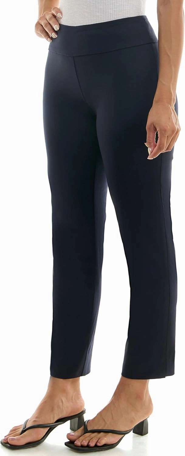 Zac & Rachel Women's Pull-On Ankle Length Pant with Tummy Control Waist Band